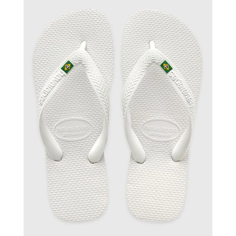 Chinelo Havaianas Masculino Tradicional Brasil Branco 41/42