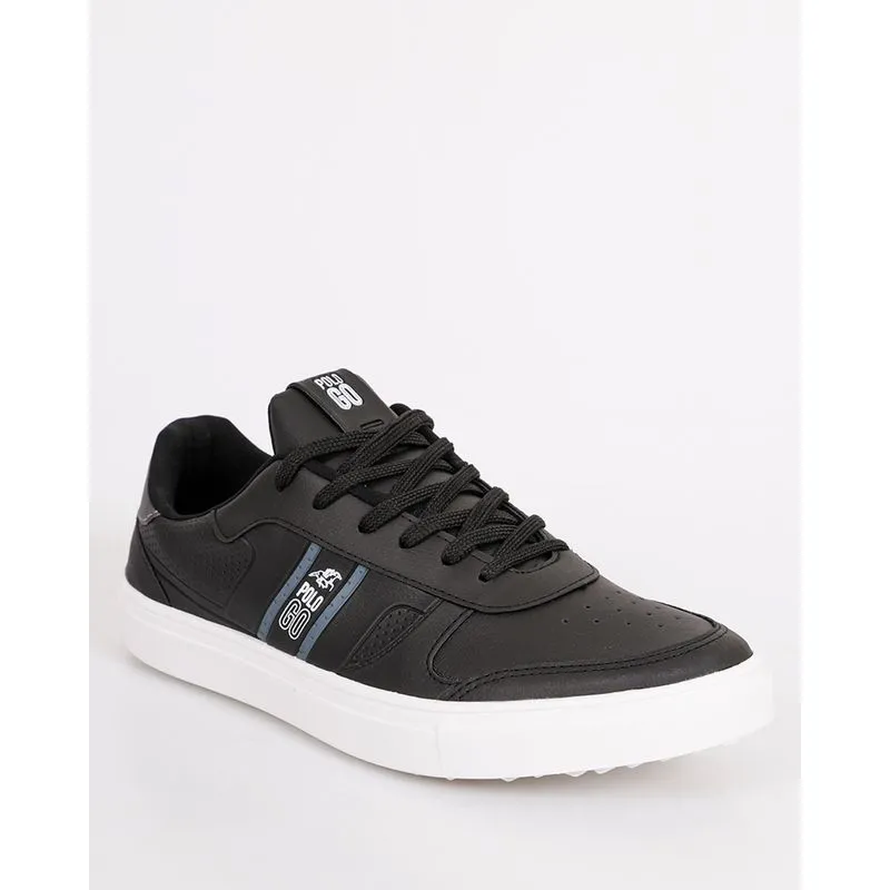 Tênis Masculino Casual Recortes Com Estampa Preto 44