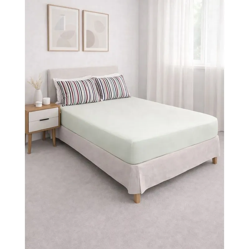 Jogo De Cama Casal 3 Peças Com Estampa Verde UN