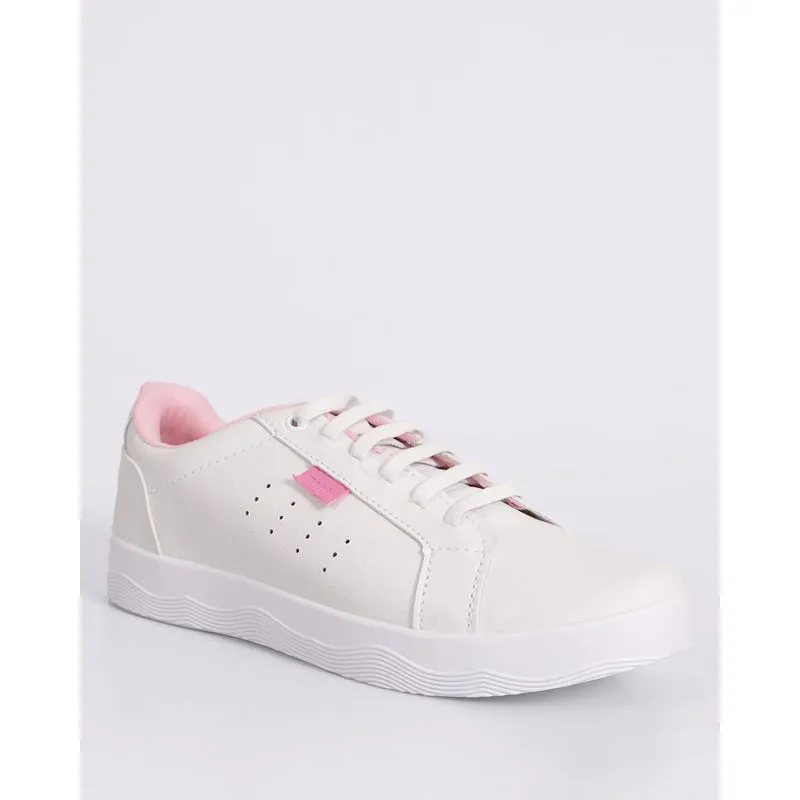 Tênis Feminino Casual Com Recortes Branco 38