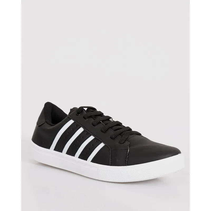 Tênis Feminino Casual Com Recortes Preto 37