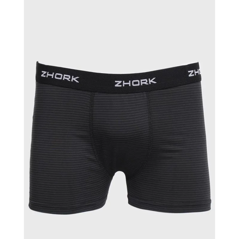 Cueca Masculina Boxer Microfibra Listrada Preta P