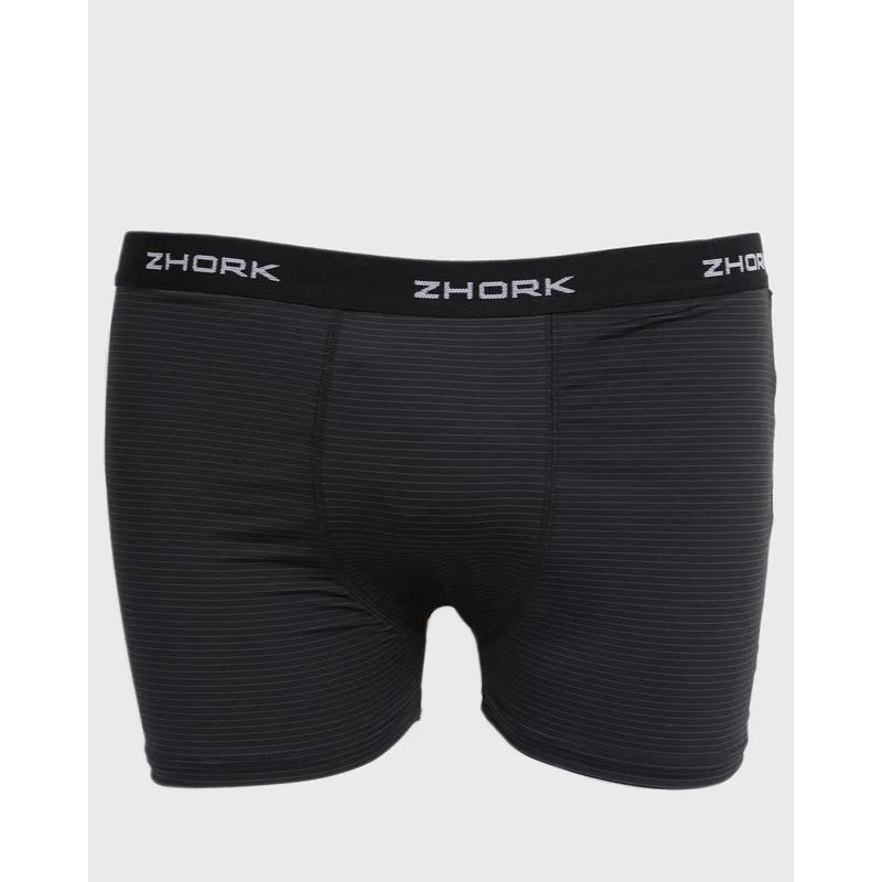 Cueca Plus Size Masculina Boxer Microfibra Listrada Preta G3