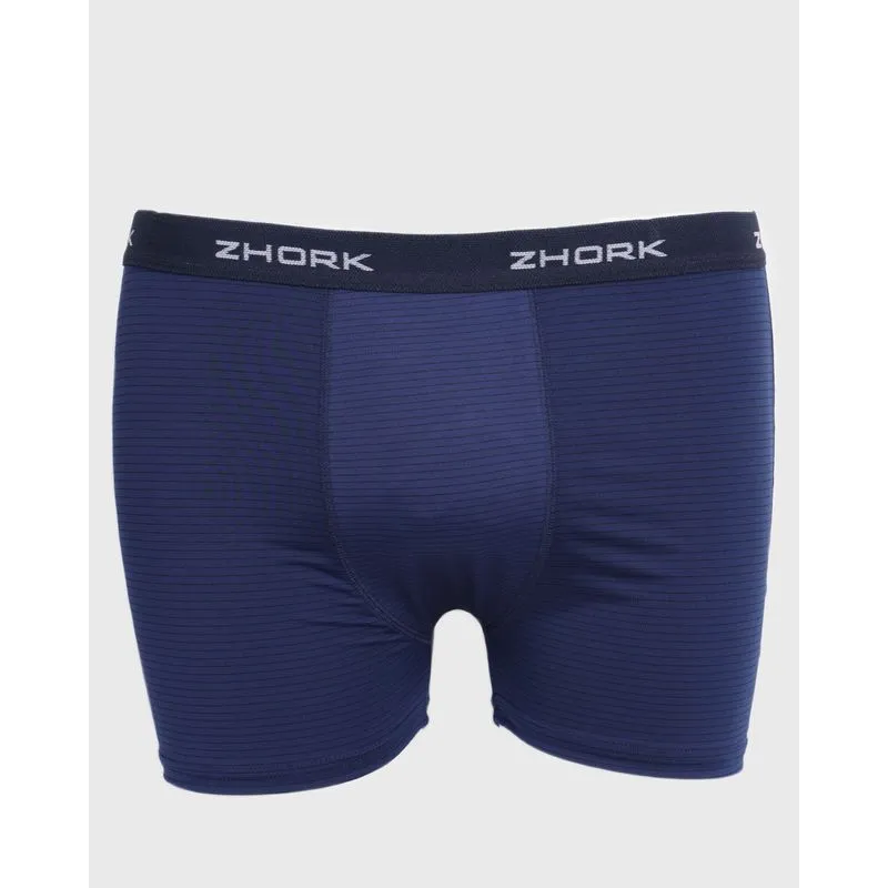 Cueca Plus Size Masculina Boxer Microfibra Listrada Marinho G3