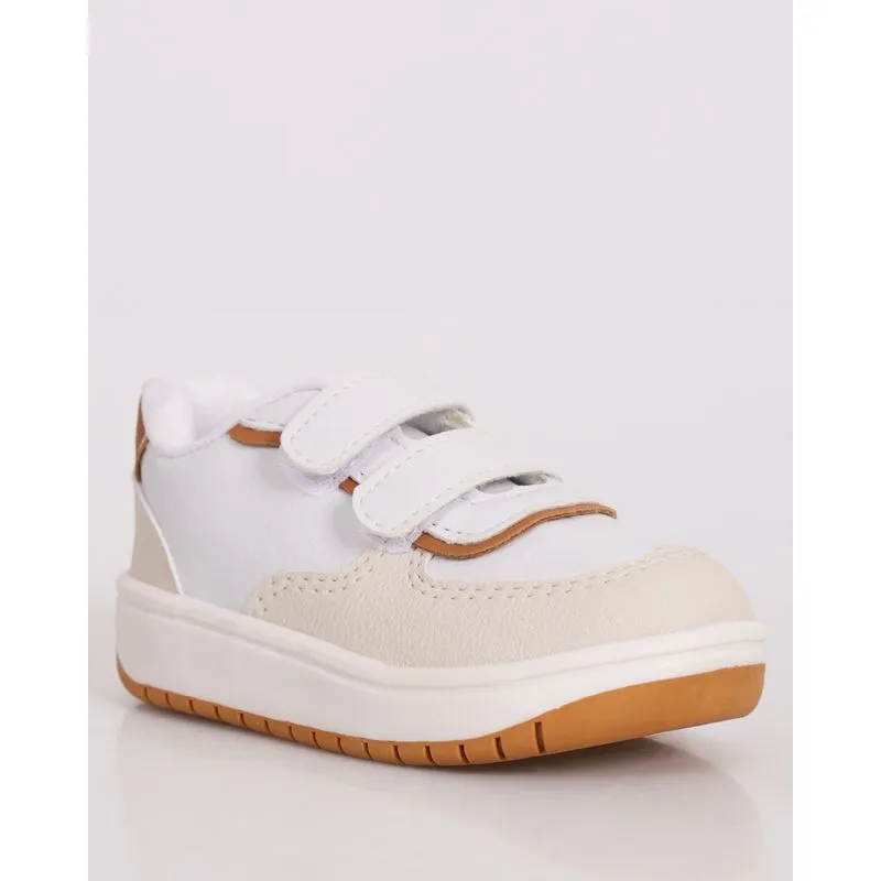 Tênis Bebê Casual Com Recortes Branco 26