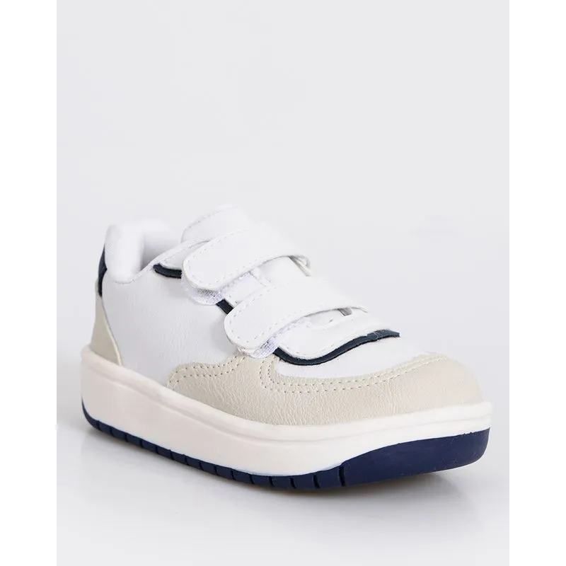 Tênis Bebê Casual Com Recortes Branco 25