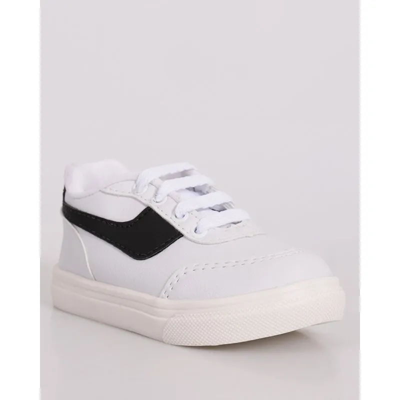 Tênis Bebê Casual Com Recortes Branco 25