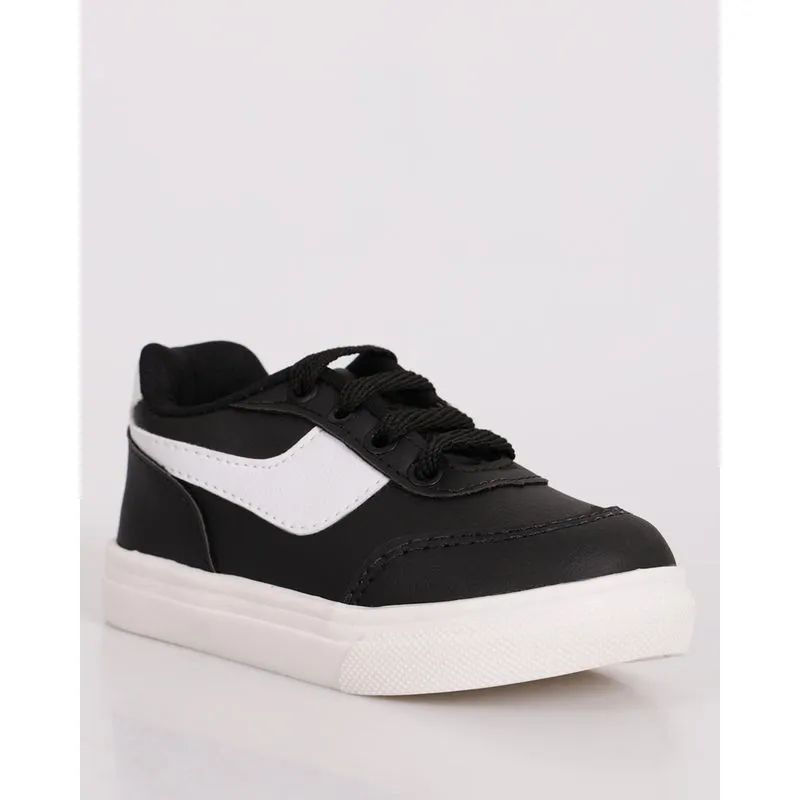 Tênis Bebê Casual Com Recortes Preto 21