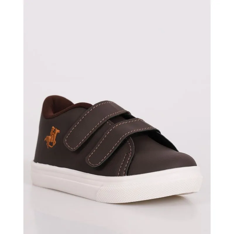 Tênis Bebê Casual Com Bordado Marrom 24