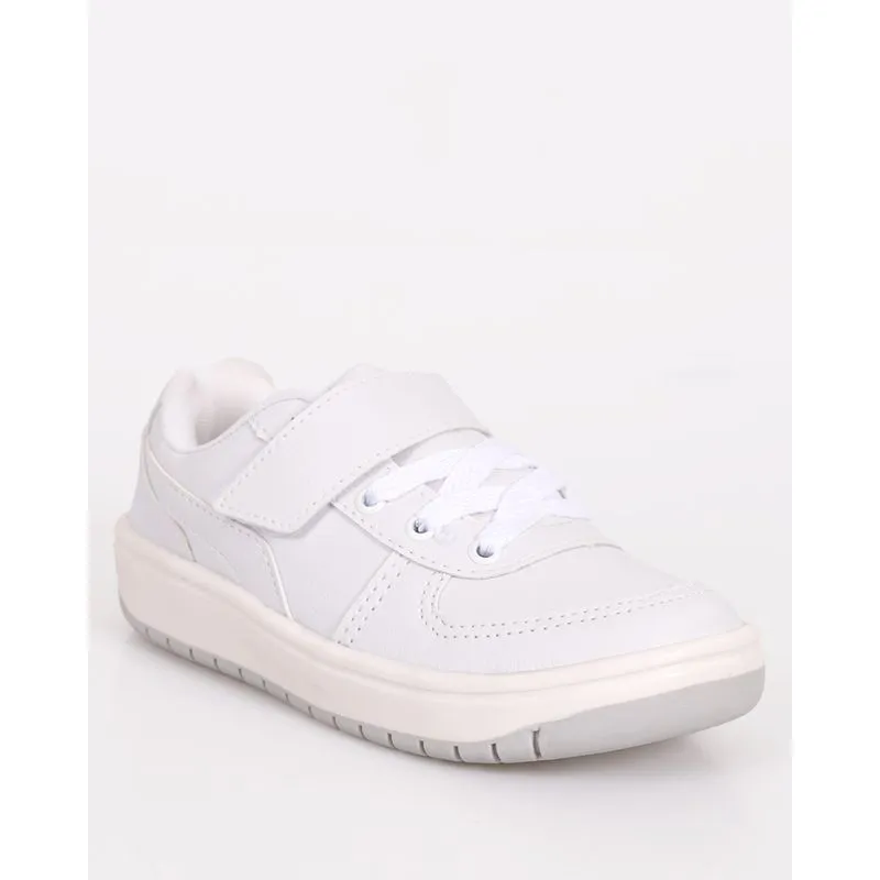 Tênis Infantil Casual Com Recortes Branco 35