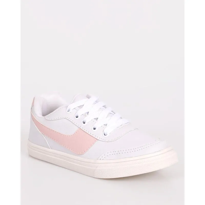 Tênis Infantil Casual Com Recortes Branco 35