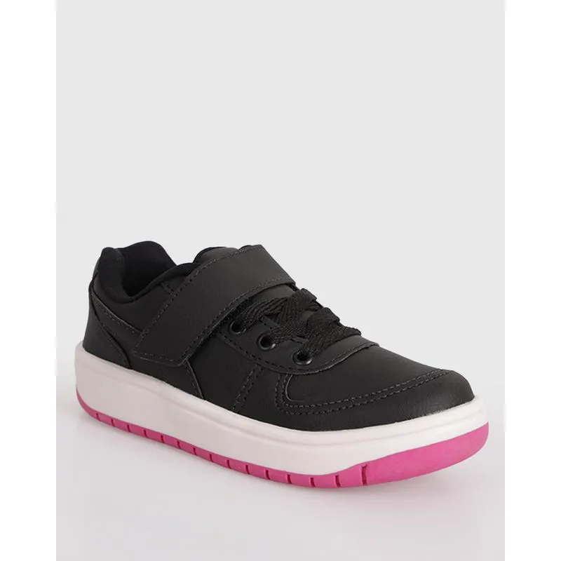 Tênis Infantil Casual Com Recortes Preto 35