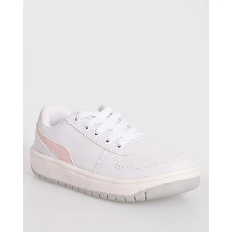 Tênis Infantil Casual Com Recortes Branco 30