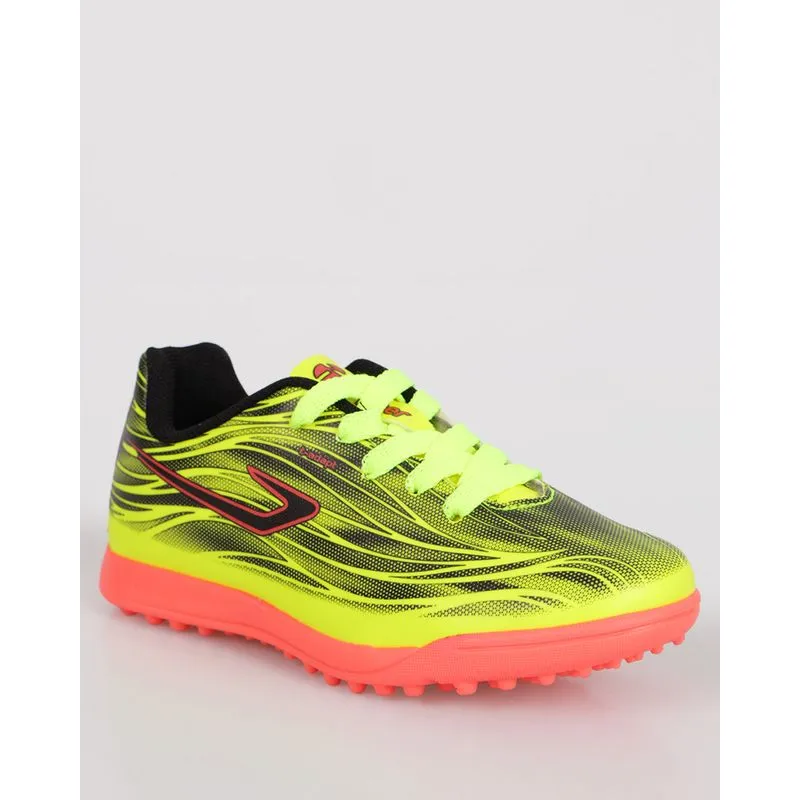 Chuteira Infantil Topper Society Slick Verde Neon 34