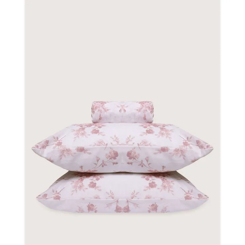 Jogo De Cama Queen Arte & Cazza Estampa Floral Branco UN
