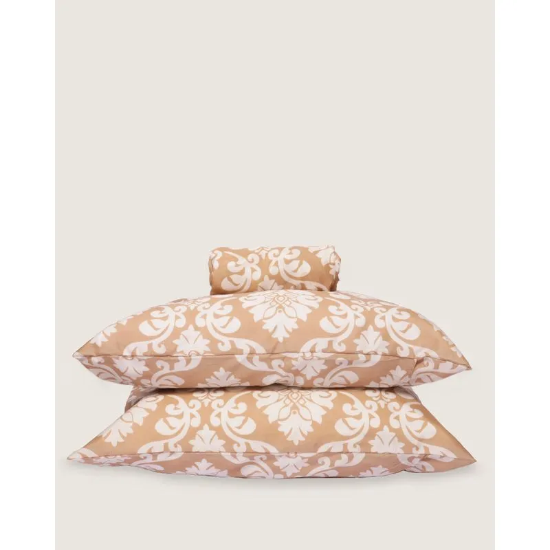 Jogo De Cama Casal Arte & Cazza 3 Peças Estampa Floral Bege UN