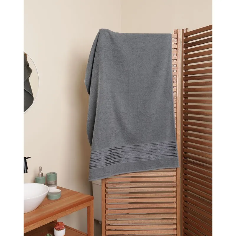 Toalha De Banho Camesa 70 cm x 1,40m Eletra Cinza UN