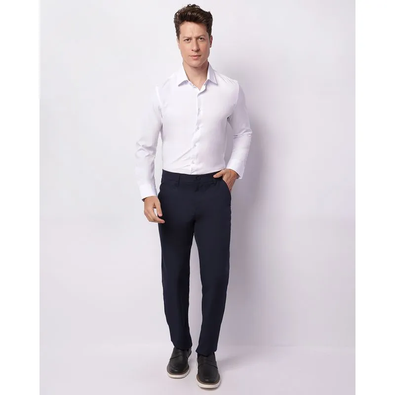 Calça Masculina Social Reta Two Way Marinho 40