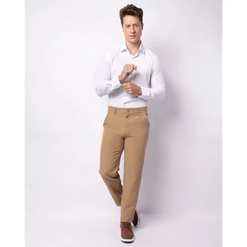 Calça Masculina Social Reta Two Way Bege 40