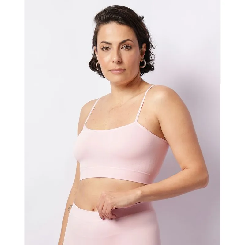 Top Feminino Alcinha Barra Elástica Rosa P