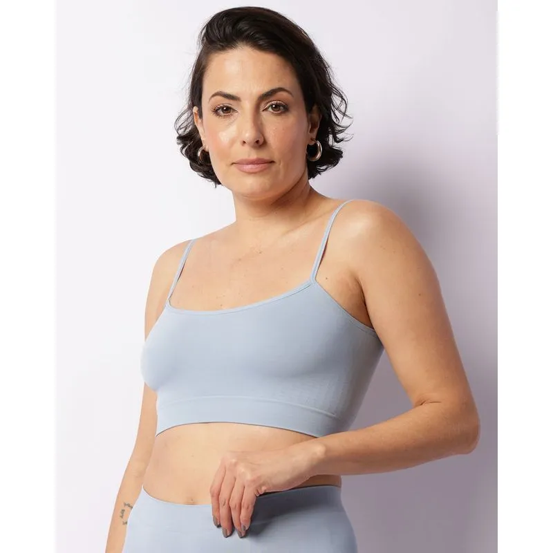 Top Feminino Alcinha Barra Com Elástico Azul M