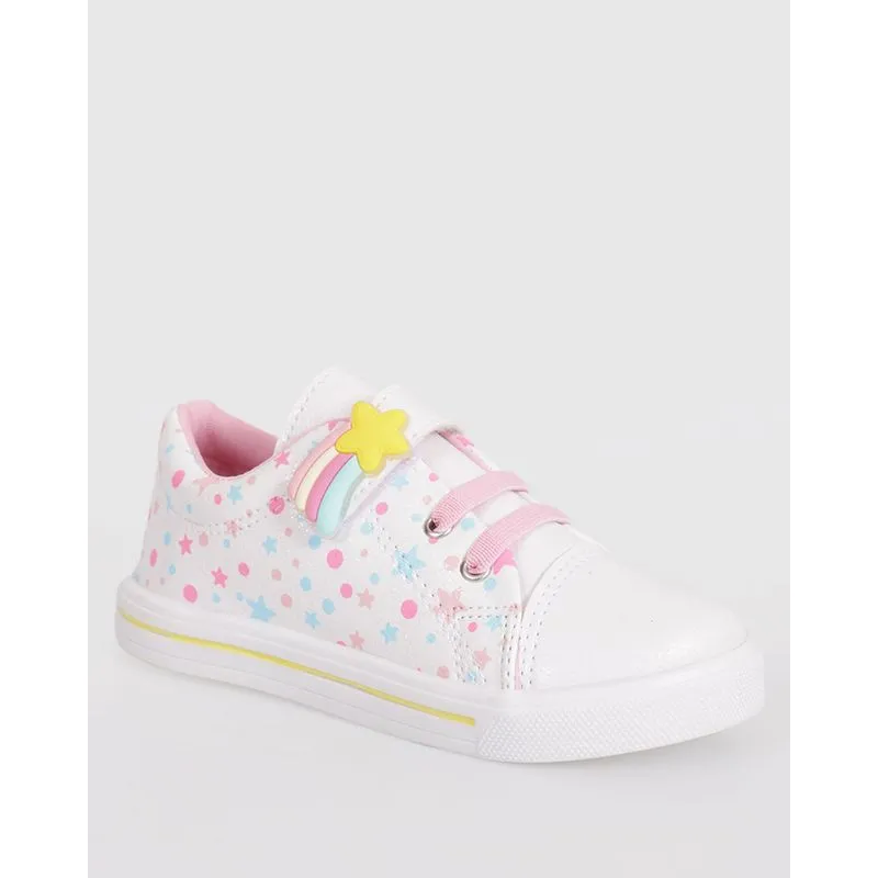 Tênis Bebê Casual Aplique de Estrela Branco 23