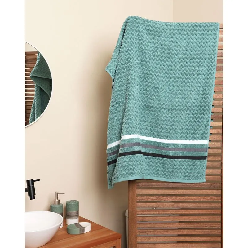 Toalha de Banho Corttex 70cm x 140cm Jacquard Trento Verde UN