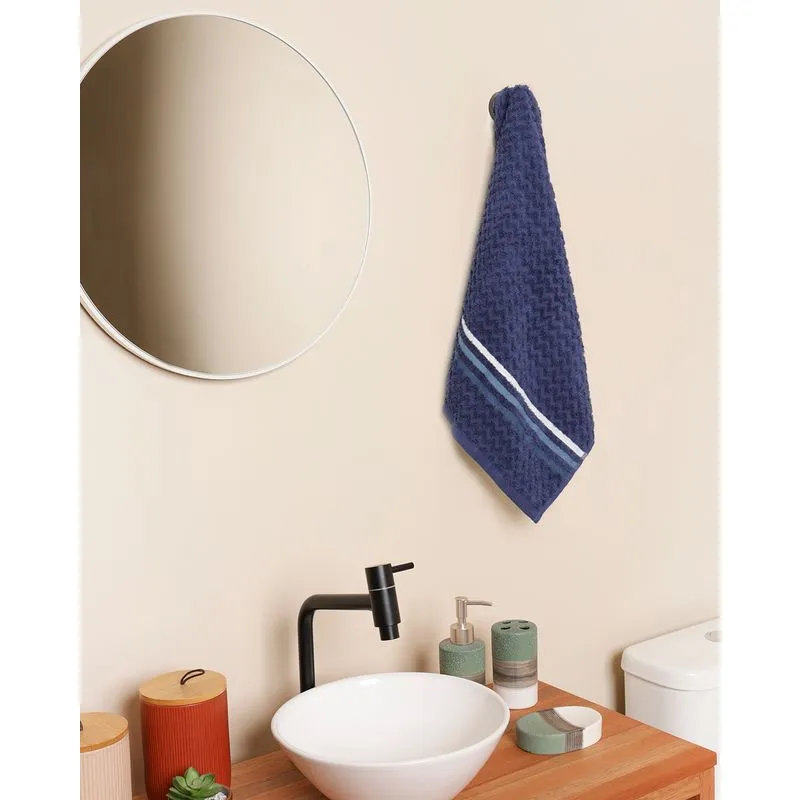 Toalha De Rosto Corttex 50cm x 70cm Jacquard Trento Marinho UN