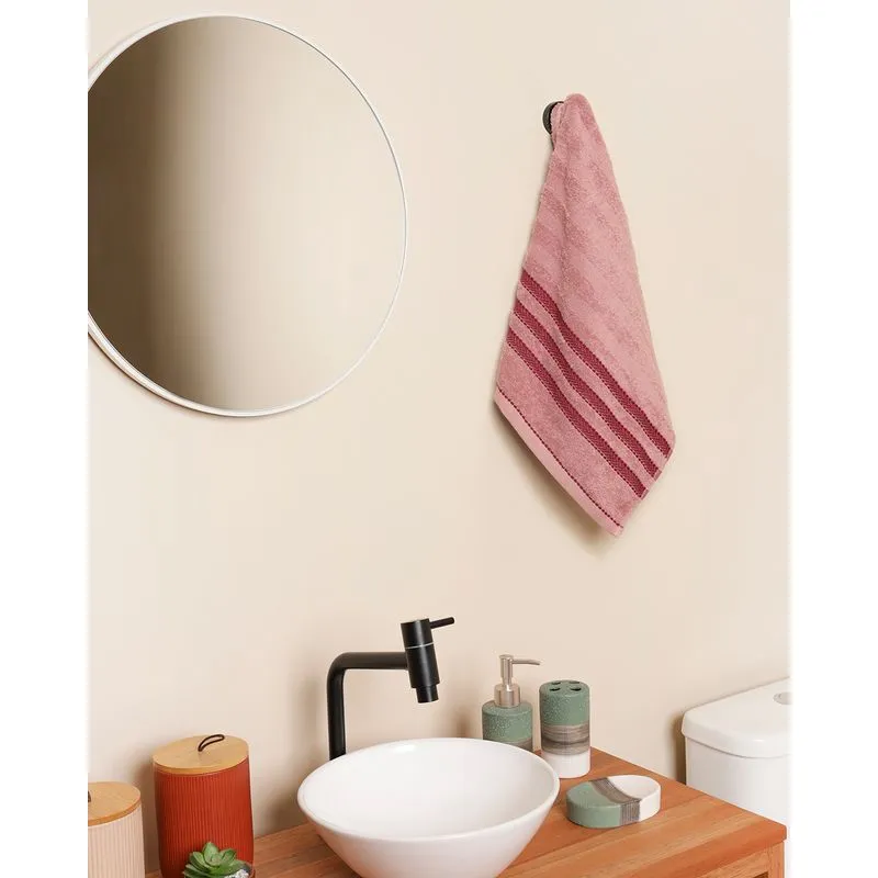 Toalha De Rosto 50cm x 70cm Corttex Jacquard Asti Rosa UN