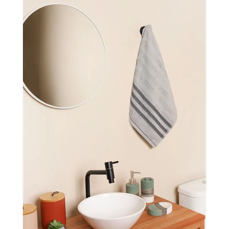 Toalha De Rosto 50cm x 70cm Corttex Jacquard Cinza UN