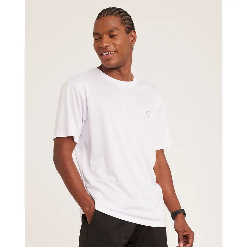 Camiseta Esportiva Masculina Fitter Dry Fit Manga Curta Branca M