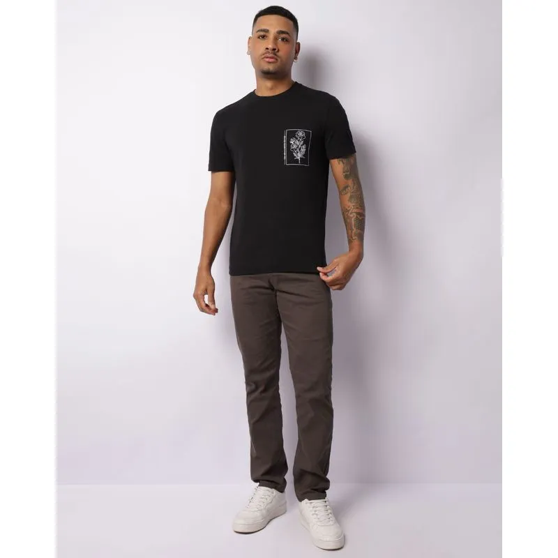 Calça Masculina Sarja Slim Com Bolsos Cinza 48