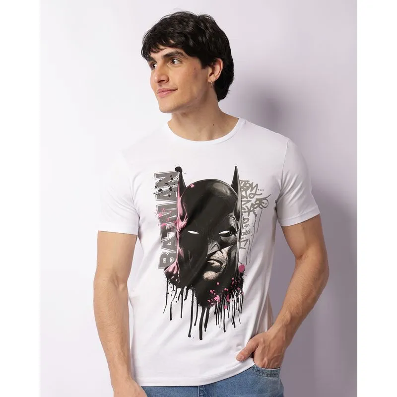 Camiseta Masculina Manga Curta DC Comics Batman Branca P