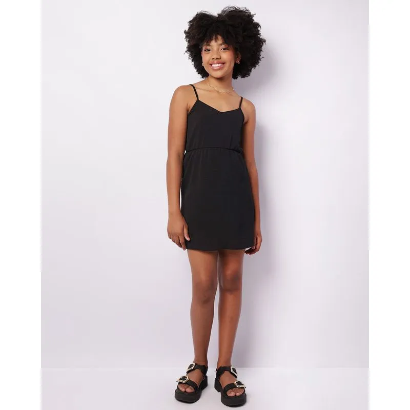 Vestido Juvenil Curto Alcinha Preto 12