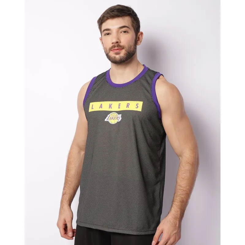 Regata Masculina Esportiva Basquete Lakers NBA Oficial Preta G