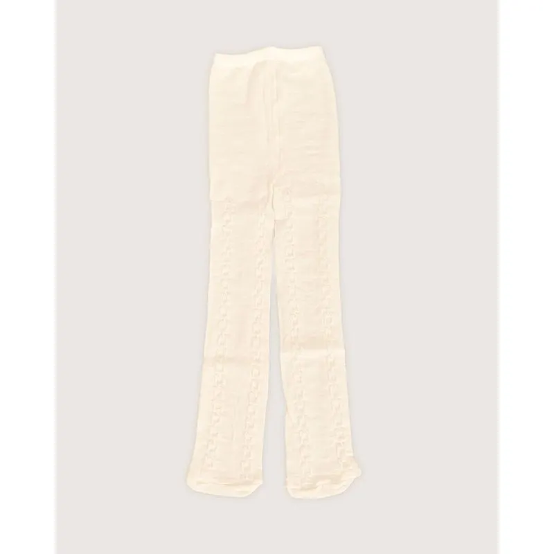 Meia Calça Infantil Lisa Off White 3 AO 4