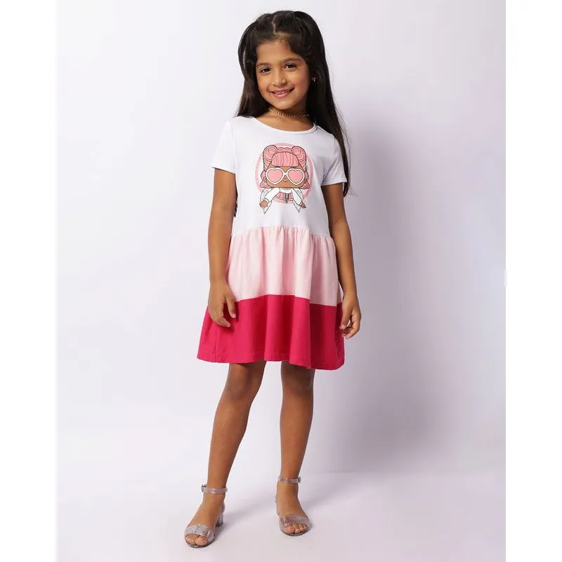 Vestido Infantil Curto Estampa Lol SurpriseTrês Marias Branco 8