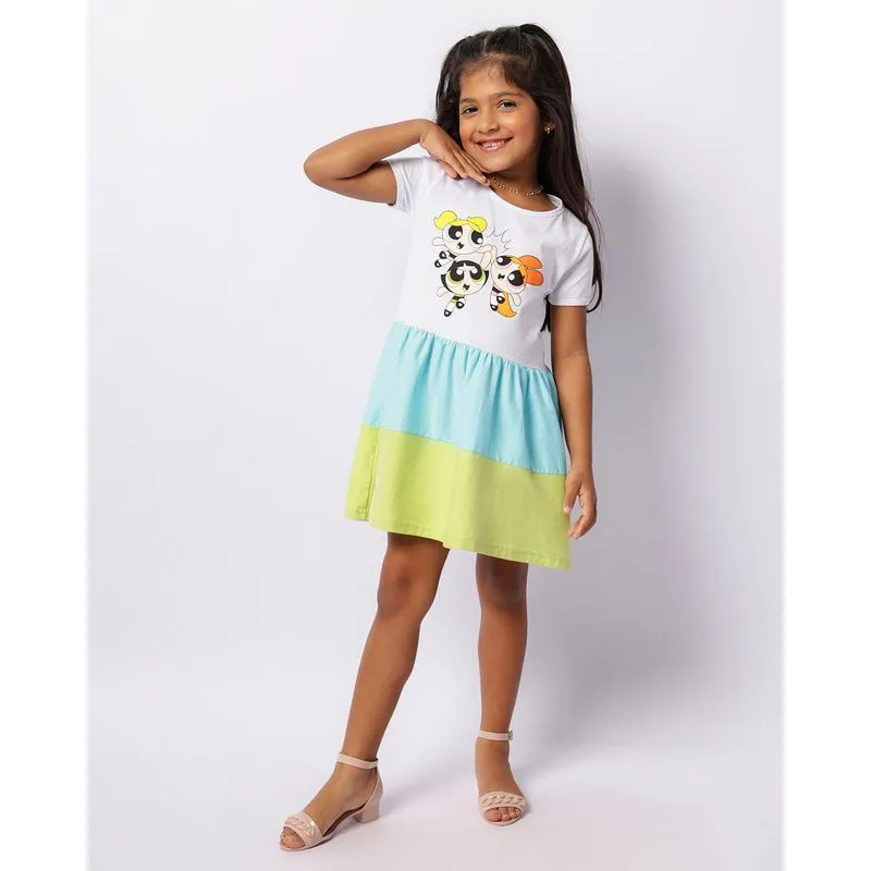 Vestido Infantil Curto As Meninas Superpoderosas Branco 8
