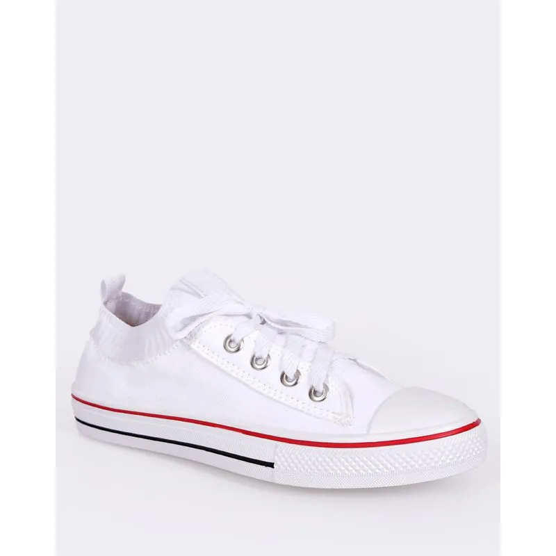 Tênis Feminino Com Cadarço Branco 35