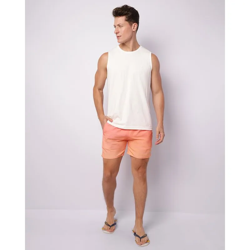 Bermuda Surf Masculina Estampada Com Cordão Laranja G