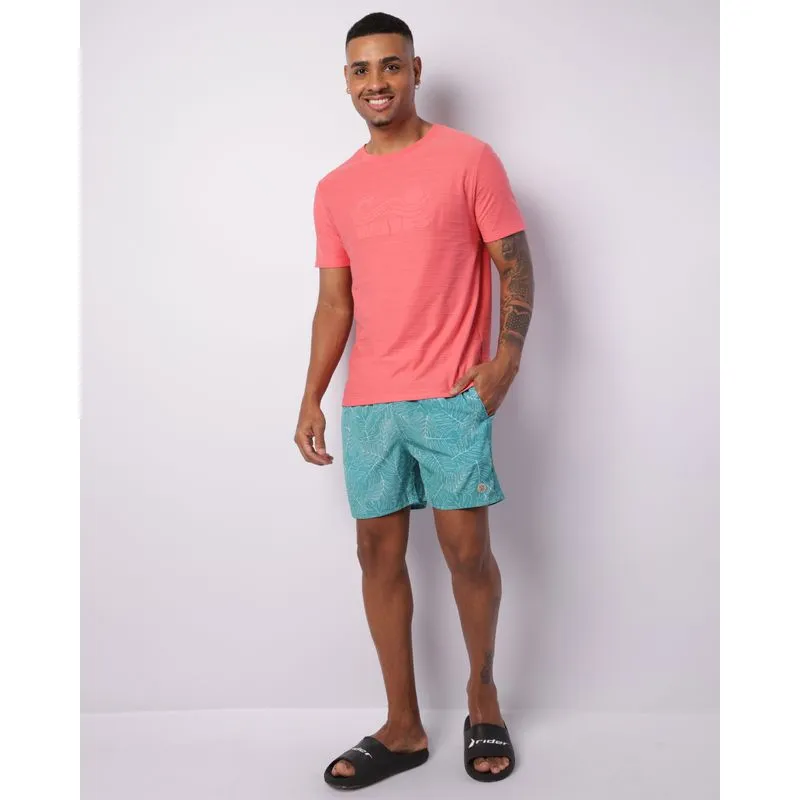 Bermuda Surf Masculina Reta Estampada Verde P