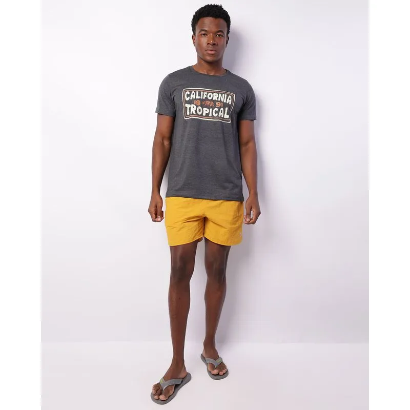 Short Masculina Surf Com Bolsos Mostarda P