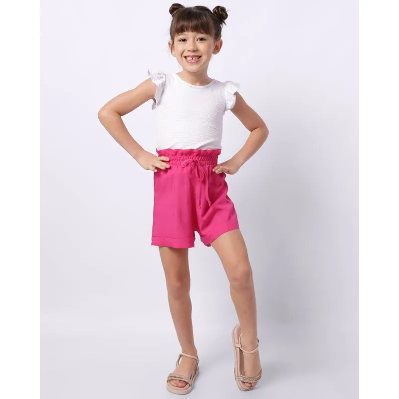 Short Infantil Viscose Clochard Rosa 8