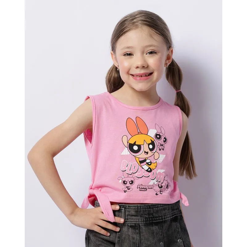 Regata Infantil Cartoon As Meninas Super Poderosas Florzinha Rosa 6