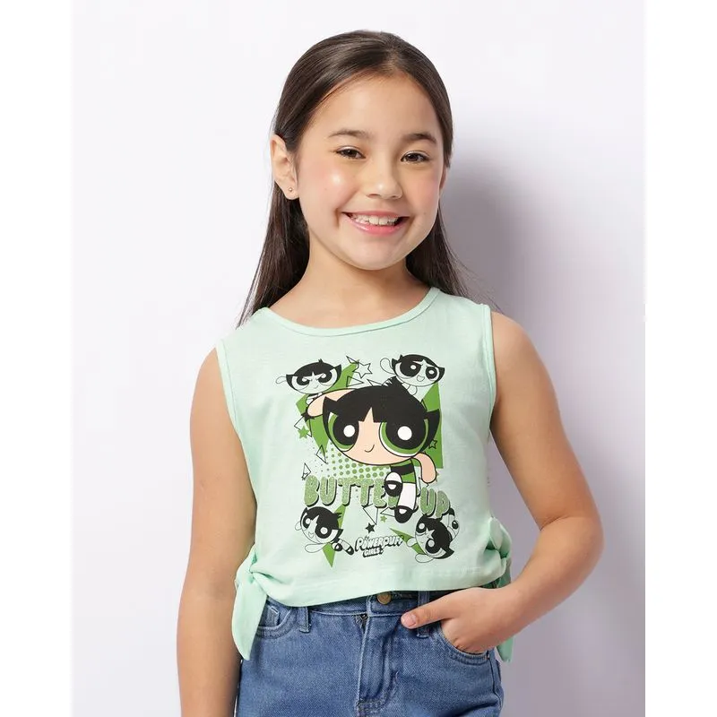 Regata Infantil Cartoon As Meninas Super Poderosas Docinho Verde 6