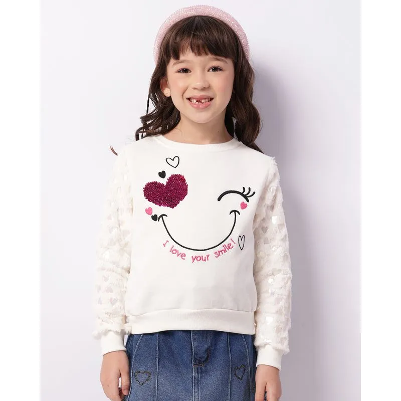 Blusão Moletom Infantil Peluciado Bordado Pelinho Off White 6