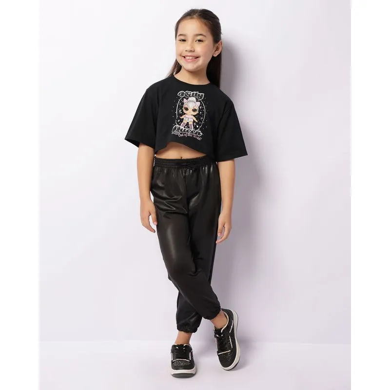 Calça Infantil Cirre Jogger Preta 10