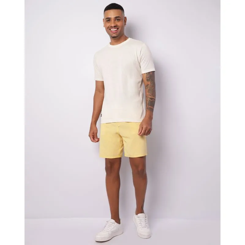 Bermuda Sarja Masculina Reta Com Cordão Amarelo P