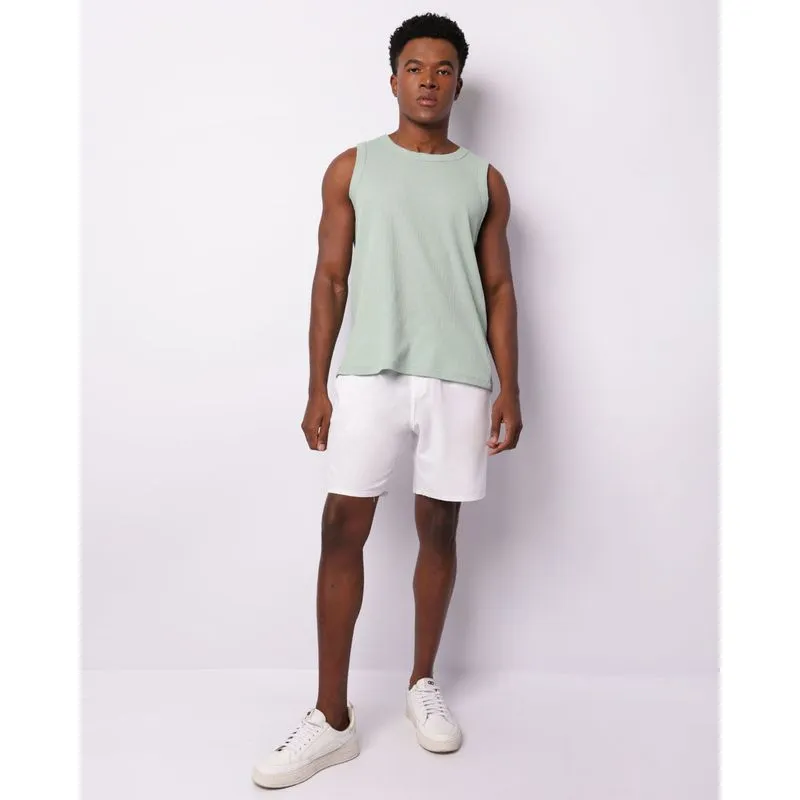 Bermuda Masculina Sarja Reta Branca M