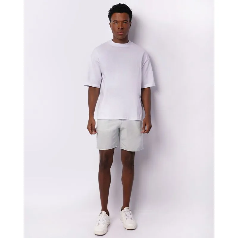 Bermuda Sarja Masculina Reta Listrada Com Cordão Azul M